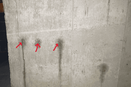 image of vertical cracks in basement wall