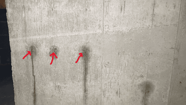 image of vertical cracks in basement wall