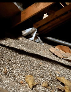 Image of Vermiculite used as attic insulation