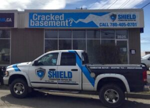 Photo of one of Shield Foundation Repair's trucks.