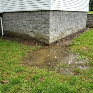 Pooling water